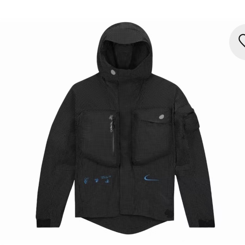 Nike x Off White CL jacket Black and Gray Checkered Jacket